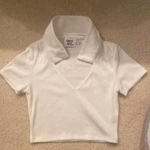 Princess Polly pretty collared cropped tee